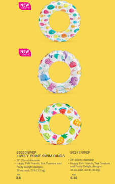 Intex Коло 59230 NP (36) кольоровий 3 види, діаметром 51см, від 3 до 6 років