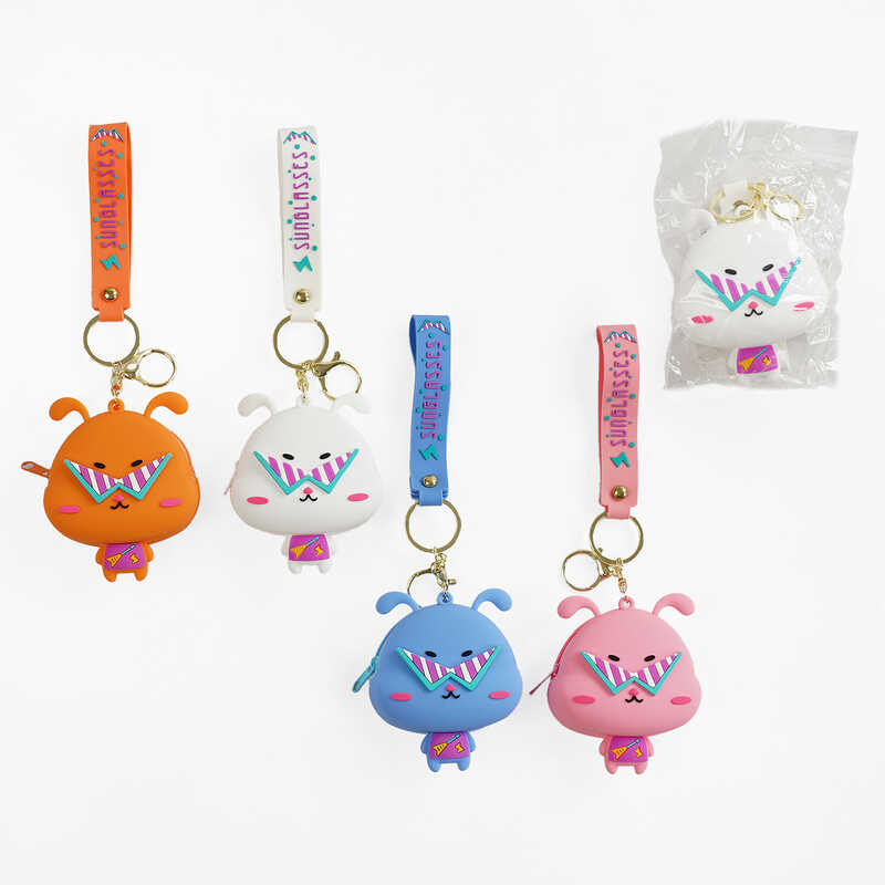 Гаманець C 68963 (600)ЦІНА ЗА 1 ШТУКУ, силіконовий, застібається на блискавку, ремінець-тримач, розмір - 8х3х6.5 см, у пакеті, ВИДАЄТЬСЯ МІКС