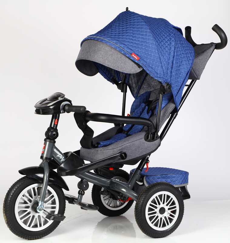 Велосипед 3-х кол. 8066 / 608-70 BestTrike "Perfetto" (1) поворотне сидіння, колеса гумові безкамерні, кошик, фара музична, USB, Bluetooth, в коробці
