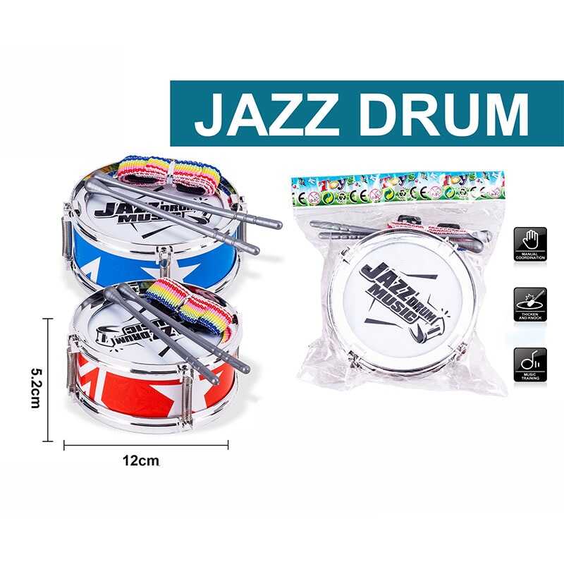 Барабан 2611 (336/2) 2 види, барабанні палички, стрічка, в пакеті, ВИДАЄТЬСЯ МІКС ВИДІВ