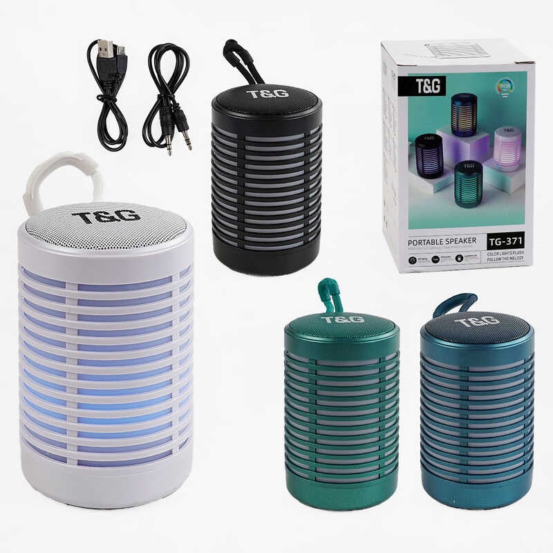 Колонка C 67901 / TG 371 (60) bluetooth, від акумулятора, підсвічування, micro usb, TF-картка, usb-слот, AUX-роз’єм, в коробці, ВИДАЄТЬСЯ ТІЛЬКИ МІКС ВИДІВ