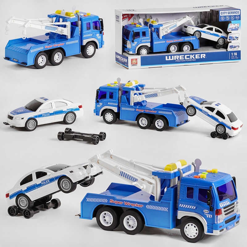 Спецтехніка WY 570 E (18) "Евакуатор", підсвічування, звуки, інерція, автомобіль, в коробці