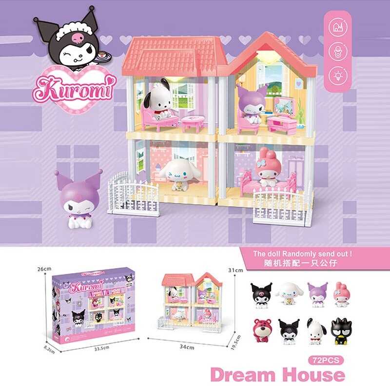 Будиночок з героями 5 SY-1 Штрих=41998 (72) підсвічування, фігурка героя, 2 поверхи, меблі, в коробці