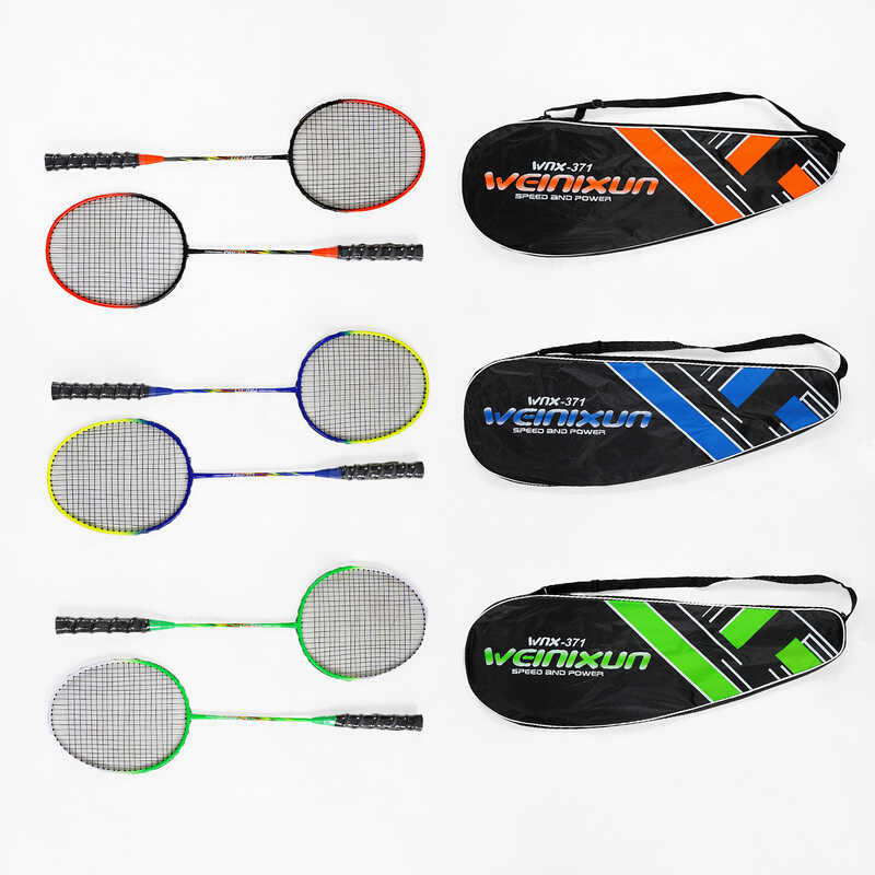 Бадмінтон C 70208 (50) "TK Sport", 3 кольори, 2 ракетки, металевий каркас, в чохлі, ВИДАЄТЬСЯ ТІЛЬКИ МІКС ВИДІВ