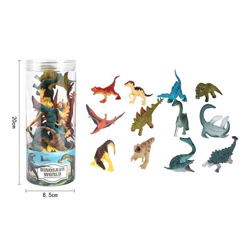 Набір тварин E 051-1 (90) “Світ динозаврів”, 12 елементів, в тубі