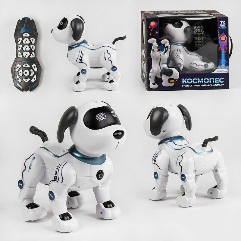 Песик на радіокеруванні ТК-12302 (6)"TK Group", УКРАЇНСЬКЕ ОЗУЧУВАННЯ, виконує команди, LED світло, розповідає казку, співає пісні, в коробці