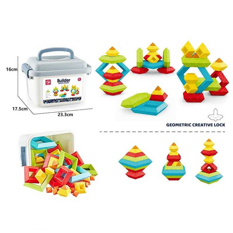 Конструктор 188-624 A (36/2) 15 елементів, геометричні фігури, в боксі