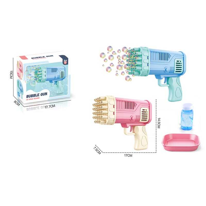 Установка з мильними бульбашками S 3002 (120/2) на батарейках, пляшечка з мильною рідиною, в коробці