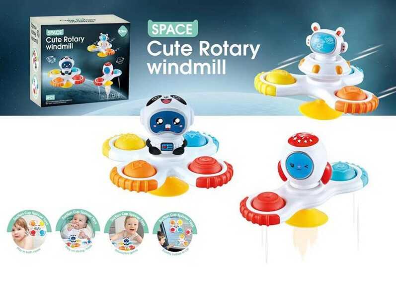 Брязкальце-спінер B 20 C (72) 3 штуки, космічні фігурки, сімпл дімпл, на присосці, в коробці