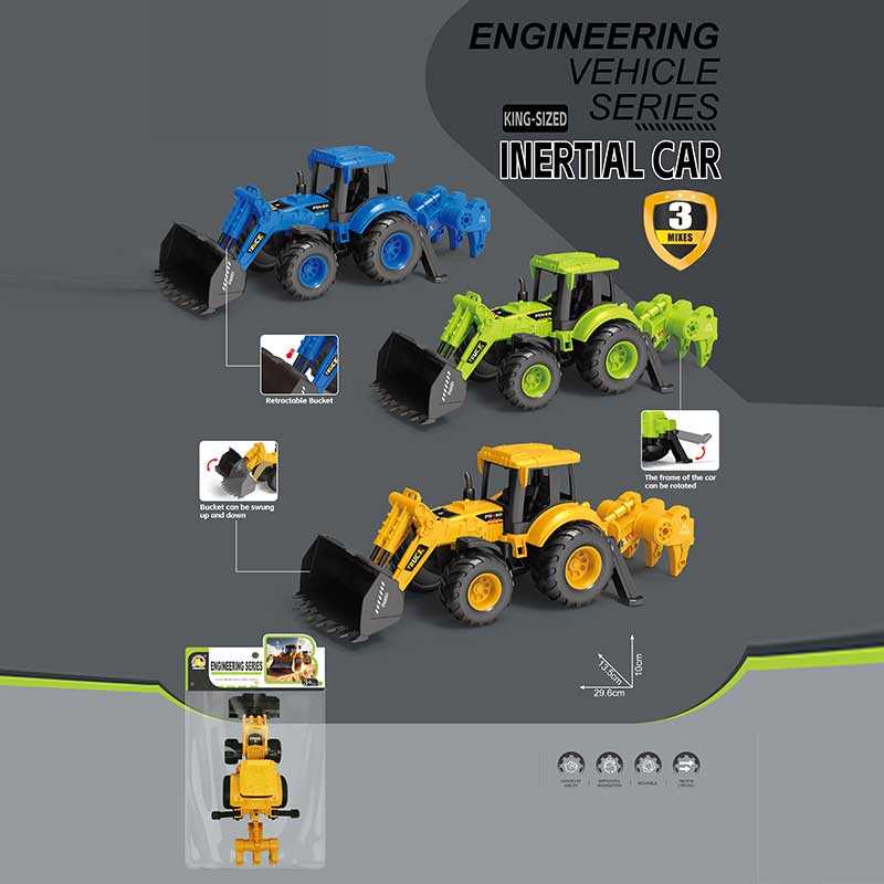 Трактор BHX 888 (72/2) 3 кольори, довжина 27 см, інерція, гумові шини, рухливі елементи, в пакеті, ВИДАЄТЬСЯ ТІЛЬКИ МІКС ВИДІВ