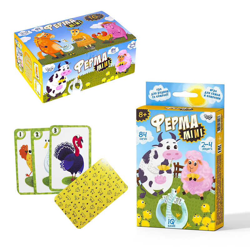 гр Розважальна настільна гра "Ферма Mini" G-FM-01 (32) "Danko Toys", ОПИС УКР/РОС. МОВАМИ