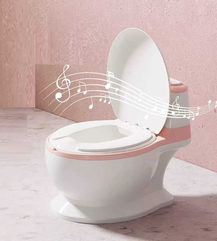 гр Горщик дитячий Bimbo 9226-58 (1) колір Рожевий, озвучування, м`яке сидіння, в коробці