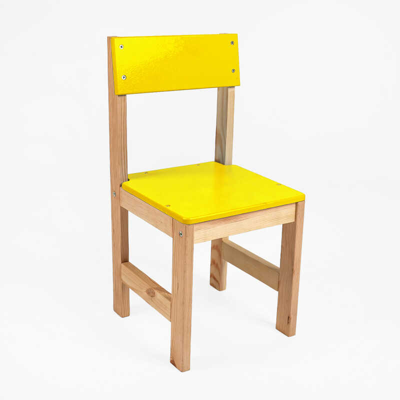 гр Стільчик дитячий С-61334 (1) колір - жовтий, висота від підлоги до сидіння 28 см