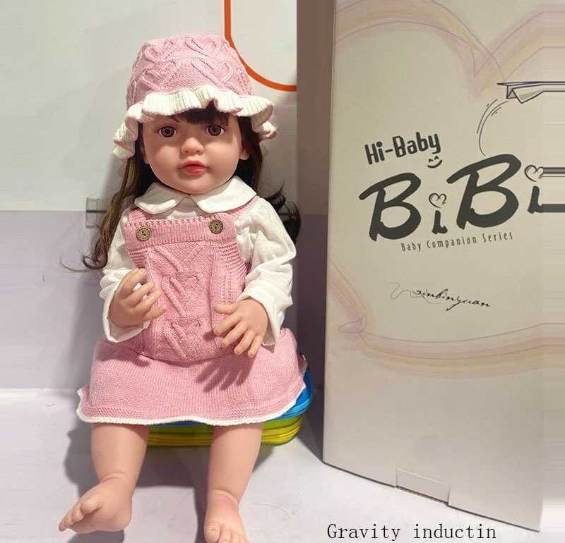 Лялька XBY 6602 (12) звуки, висота 52 см, гумова, пляшечка, памперс, соска, шапочка, шкарпетки, в коробці