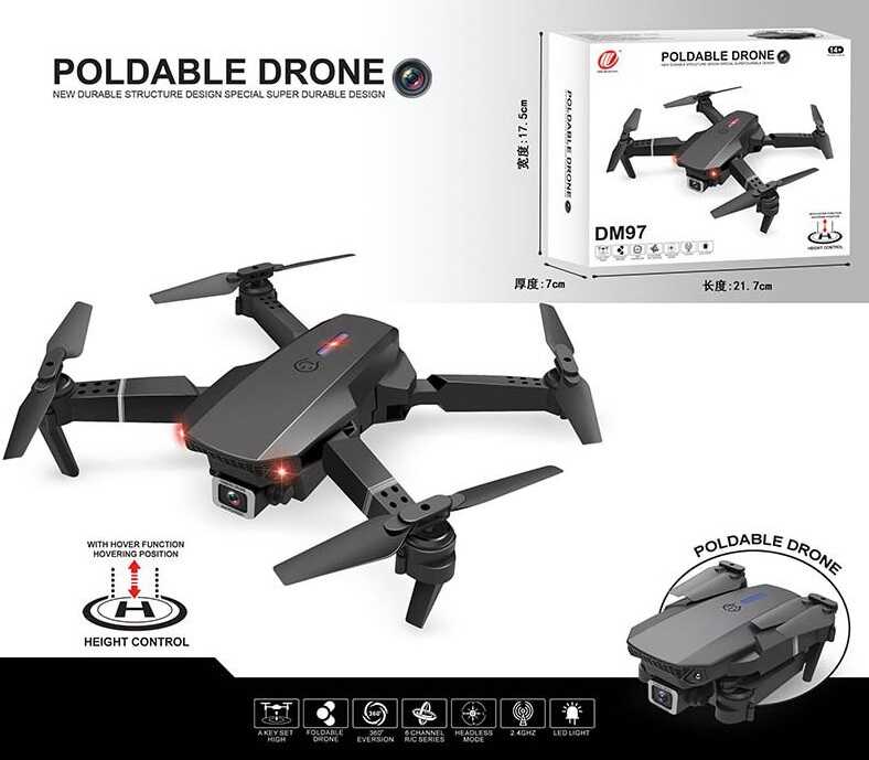 Квадрокоптер на радіокеруванні DM 97 (24) пульт 2,4 GHz, GPS, камера, акум. 3,7 V, “Headless mode”, у коробці