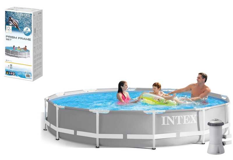 Intex Басейн каркасний 26712 NP (1) розмір:366x76 см (насос-фільтр картриджний 2006 л/год), об'єм води:6503л, в коробці