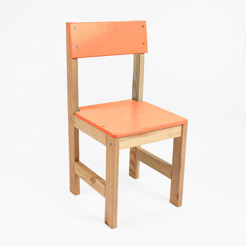 гр Стільчик дитячий С-20527 (1) колір - помаранчевий, висота від підлоги до сидіння 28 см