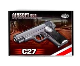 Пістолет - метал C27 , коробка, пласт. кулі