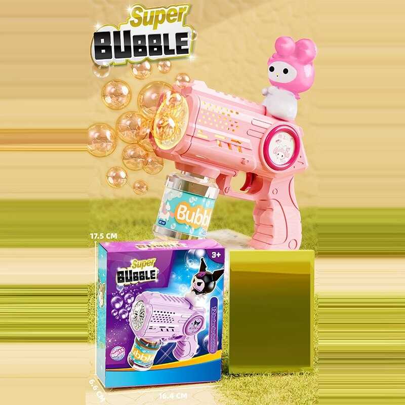 Пістолет з мильними бульбашками 7780 E (72) підсвічування, автоматичний принцип, фігурка героя, пляшечка з мильним розчином, в коробці