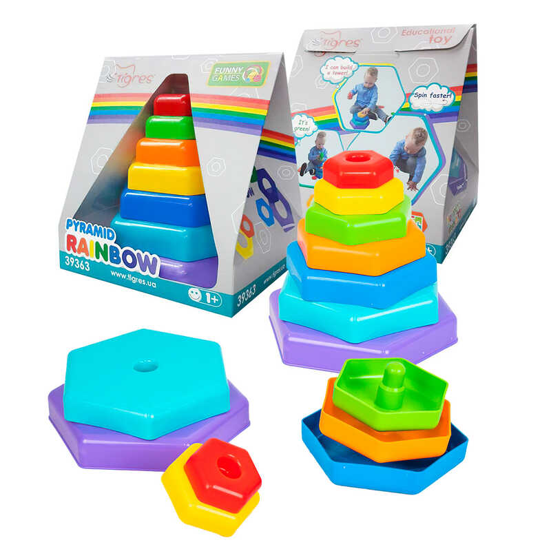 гр Пірамідка-веселка 39363 (12) "Tigres", 7 рівнів, коробка