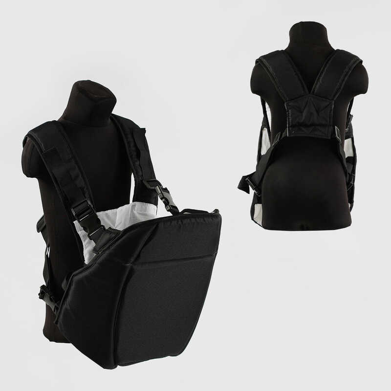 гр Рюкзак-кенгуру №6 3450 (1) сидячи, для дітей від 3 місяців, до 13 кг, колір чорний