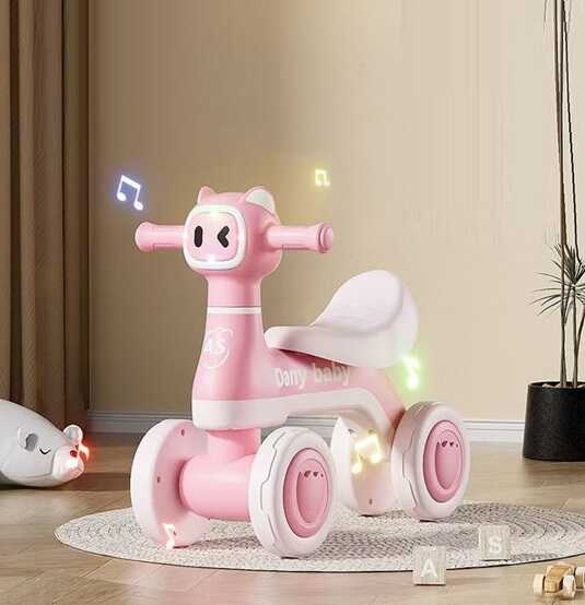 «Велобіг JOY 4-х колісний JW-10259 (1) колеса PU, рама пластик, озвучування та підсвічування, в коробці