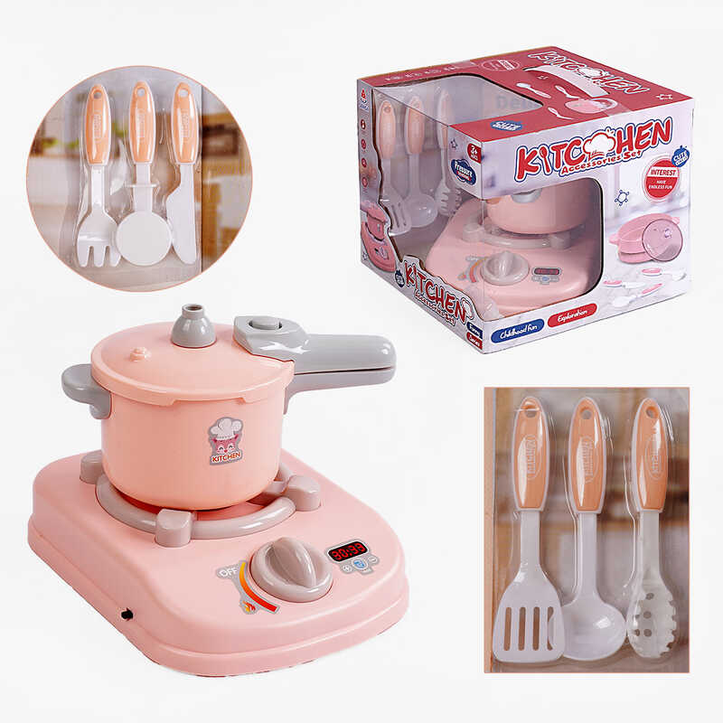 Набір посуду 096-10 Штрихкод=00209 (24/2) 8 елементів, електрична плита, звук, підсвічування, парогенератор, озвучування китайською мовою, в коробці