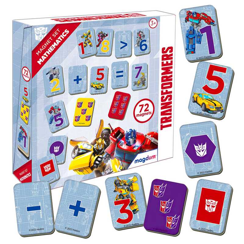 гр Набір магнітів ME 5031-42 "Трансформери. Математика" (24) "Magdum"