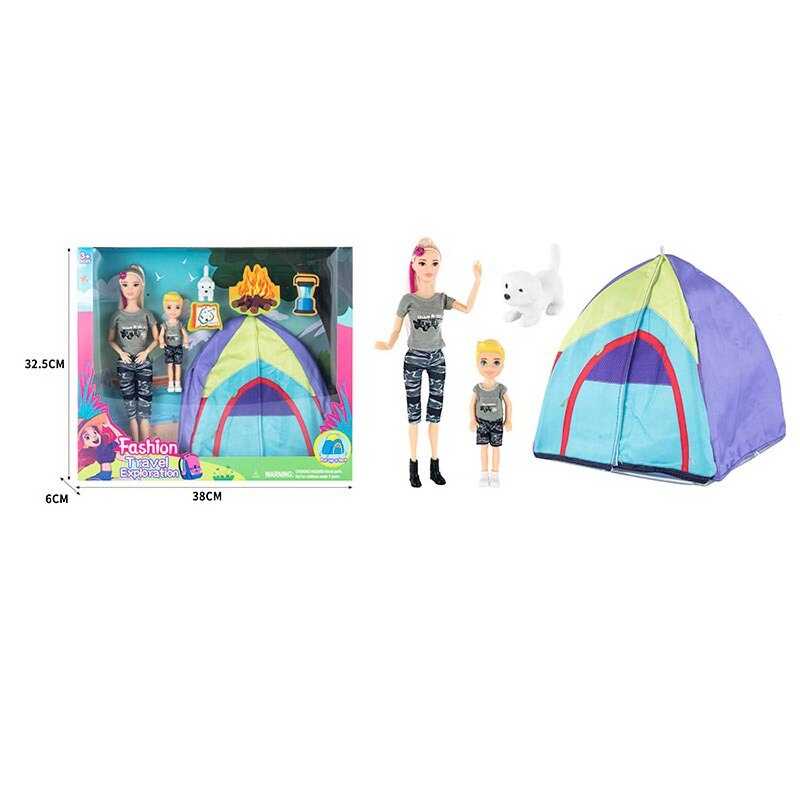 Набір ляльок ST 5616-3 (36/2) 2 ляльки, висота 28 см, 13 см, намет, аксесуари, декор, в коробці