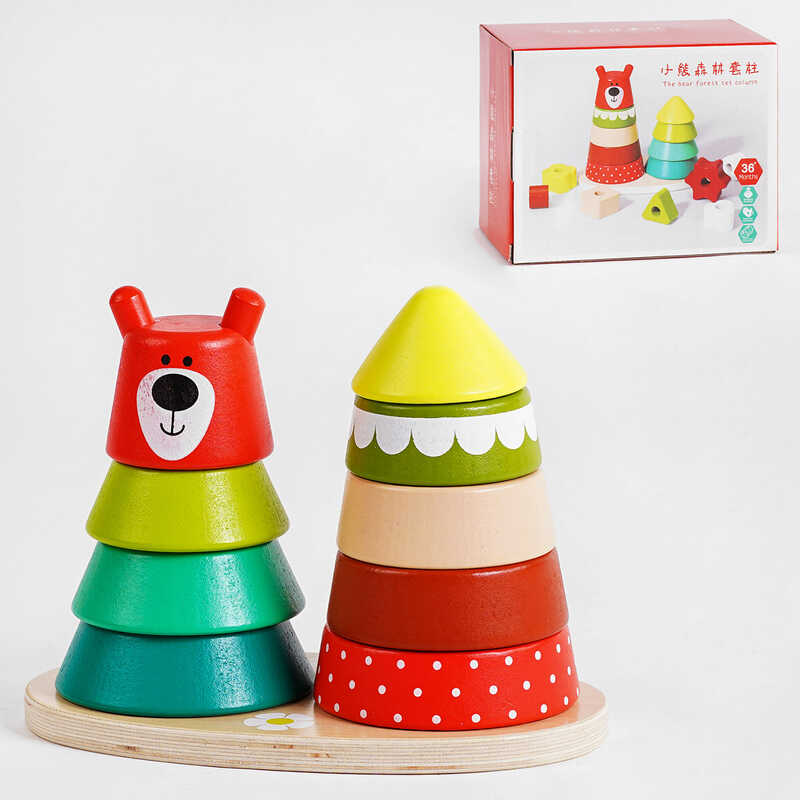 Пірамідка дерев`яна C 54571 (24) у коробці