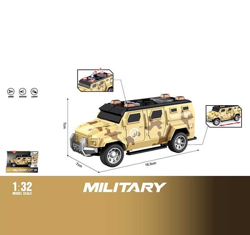 Джип WY 1133 D (96) інерція, світло, звук, масштаб 1:32, гумові колеса, в коробці