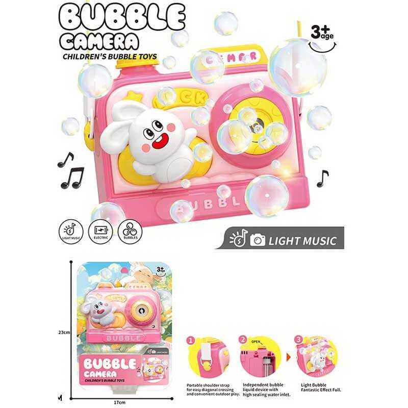 Установка з мильними бульбашками 2229 (60) камера, пляшечка з мильними бульбашками, автоматичний принцип, ремінець, на листі