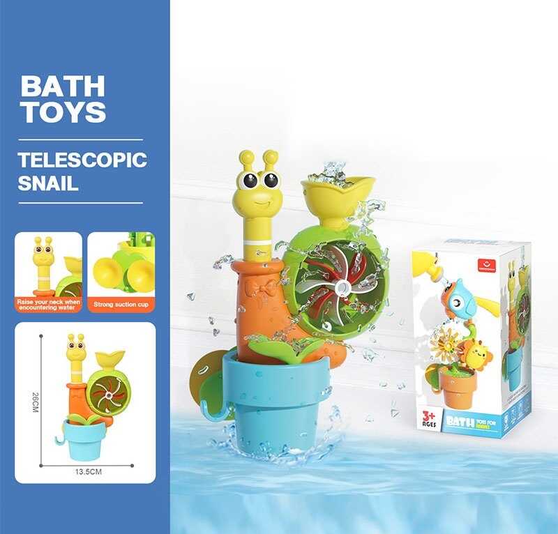 Гра для ванни CC 787 A (80) "Равлик", механічний принцип роботи, лійка, присоски, в коробці