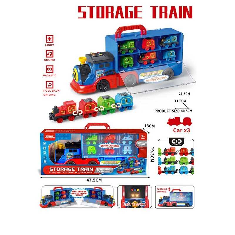 Трейлер JP 588-85 (18) локомотиви, вагончики, підсвічування, звуки, рухомі елементи, в коробці