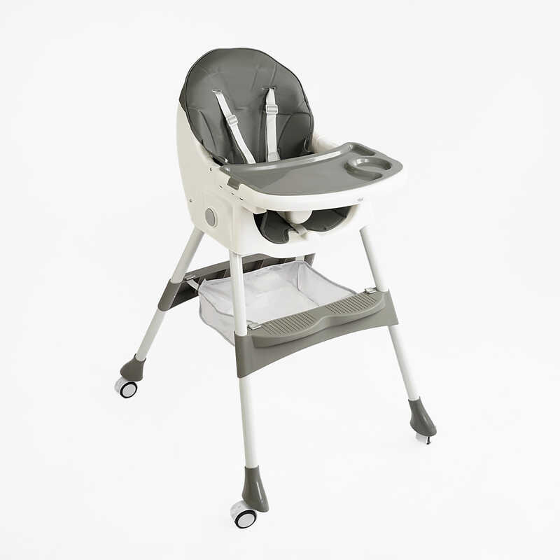 Стільчик для годування Toti FR- 14020 (1) сталева конструкція, матеріал тканини PU, знімний столик, опускна спинка, 4 колеса, в коробці