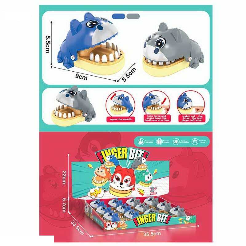 Набір зубастиків X 023-83 C (36) ЦІНА ЗА 12 ШТУК В БЛОЦІ, “Бульдог”, механічний, в коробці