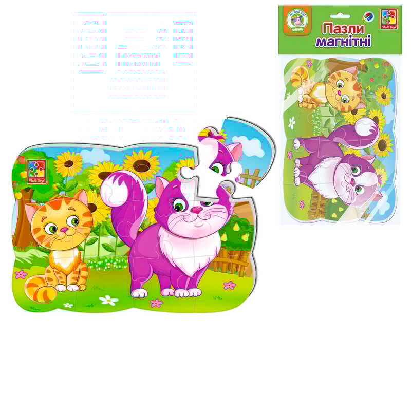 гр Пазли магнітні А5 "Котики" - VT3205-73 (50) "Vladi Toys", в пакеті