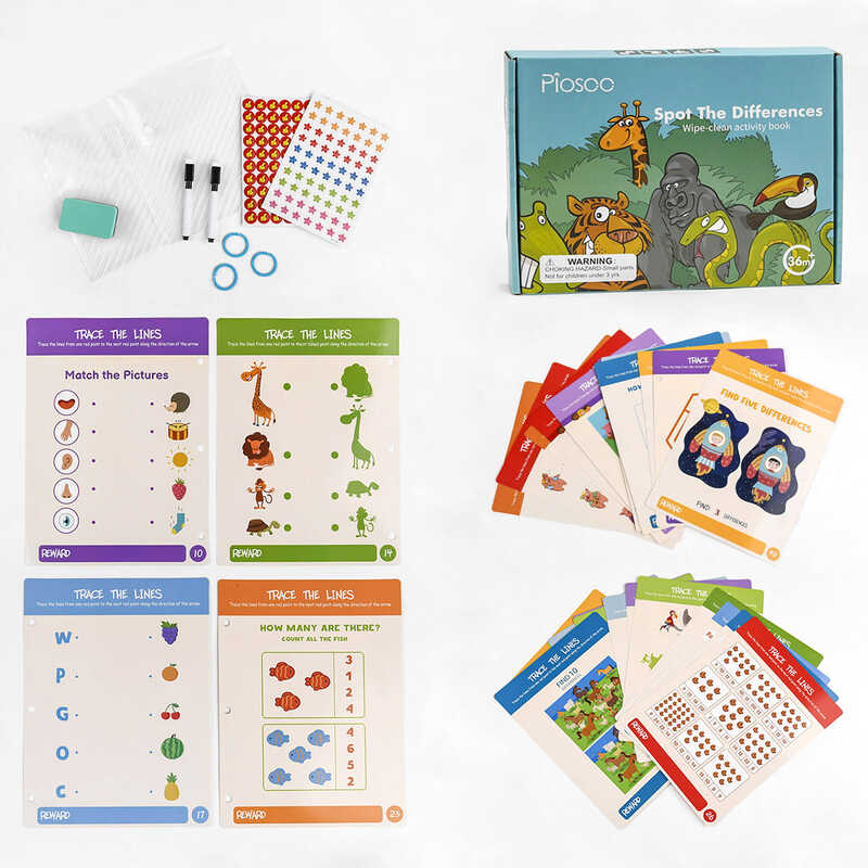 Логічна книжка С 47860 (36) 30 карток, 2 фломастери, наліпки, в коробці