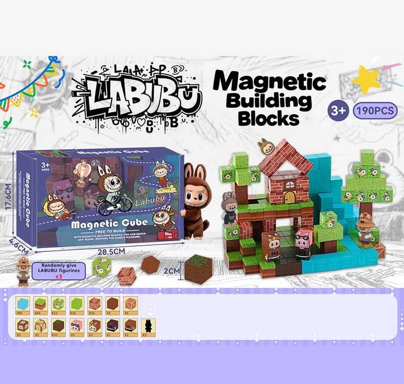 Магнітний конструктор BZ 94-10 B (36) 190 деталей, в коробці