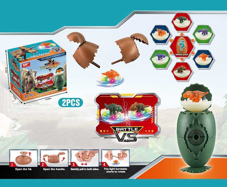 Динозавр запускний  86789 В (144/2) "Битва динозаврів", зі світлом, в коробці