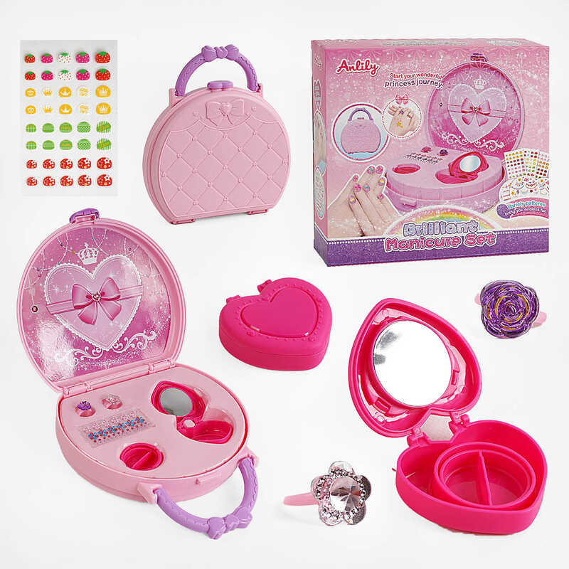 Набір для манікюру 55003 А (36) наклейки на нігті, перекладні татуювання, стрази, в коробці