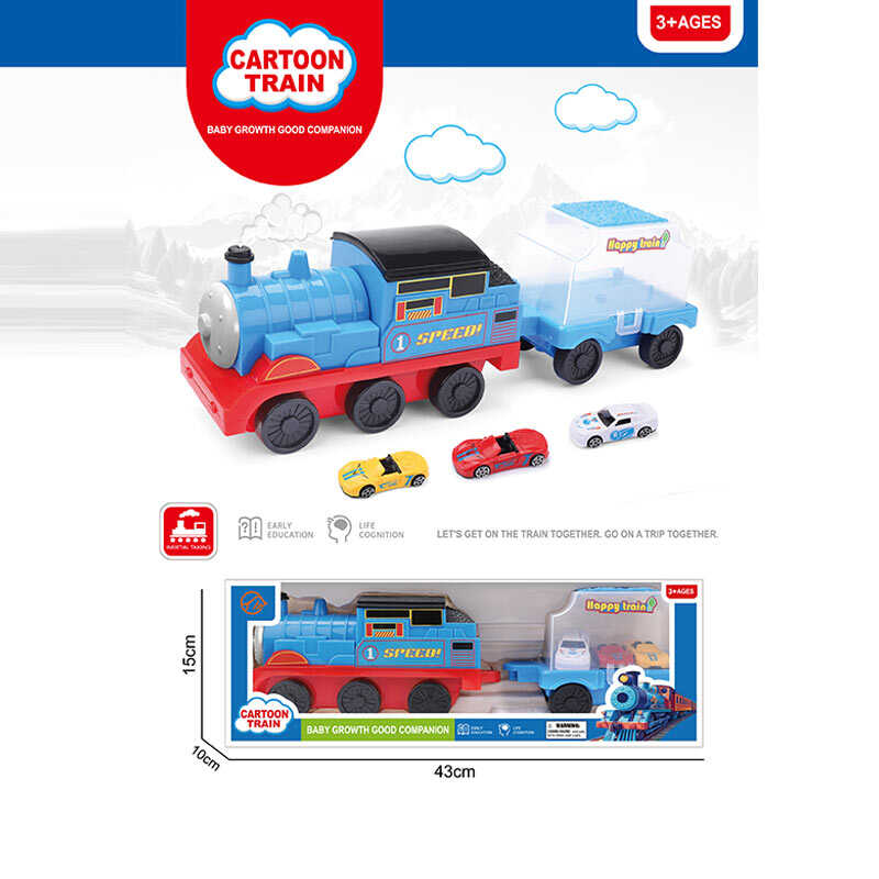 Потяг 413-1 (48/2) інерція, вагон, машинки, в коробці