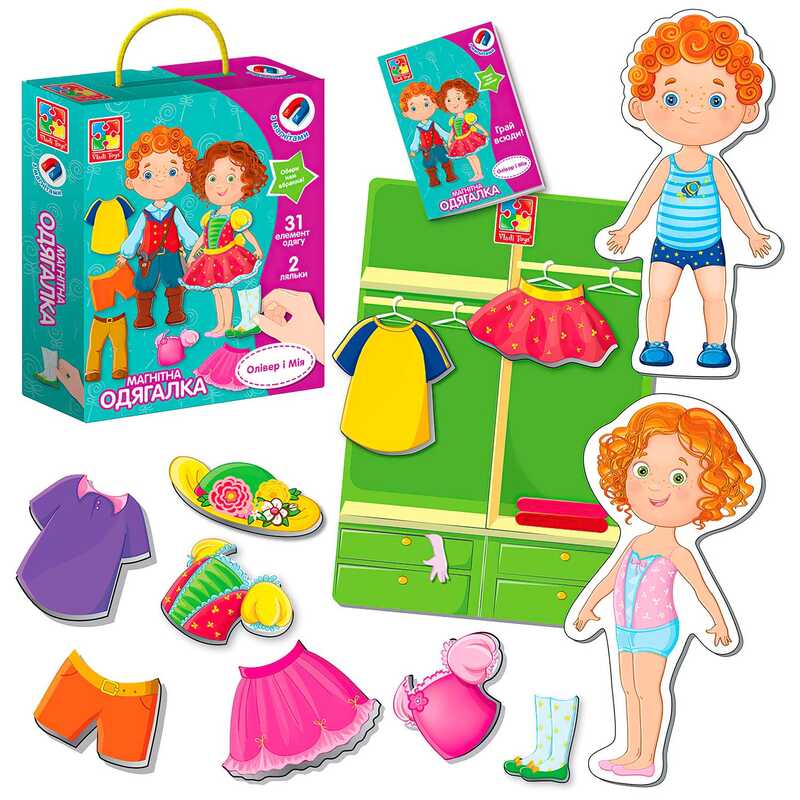 гр Магнітна одягалка "Олівер і Мія" - VT3702-12 укр (12) "Vladi Toys"