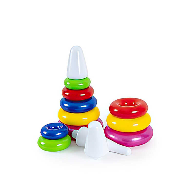 гр Пірамідка "Веселка 1" 1818 (20) "BAMSIC", висота 21 см, 7 елементів, в сітці