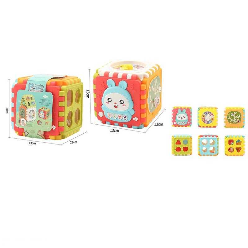 Куб логічний 162-21 (108/2) фігурки, обертові елементи, рухливі деталі, в коробці