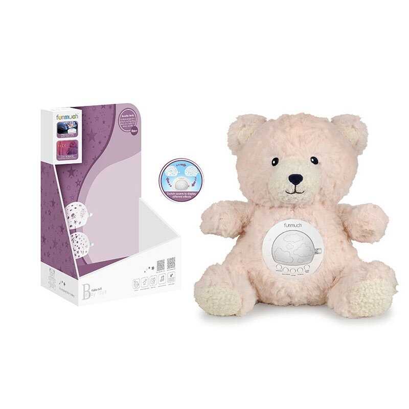 Нічник FM 666-62 (24) “Ведмедик”, вбудований акумулятор, Type-C, сенсор плачу, проєктор, звуки, мелодія, підсвічування, в коробці