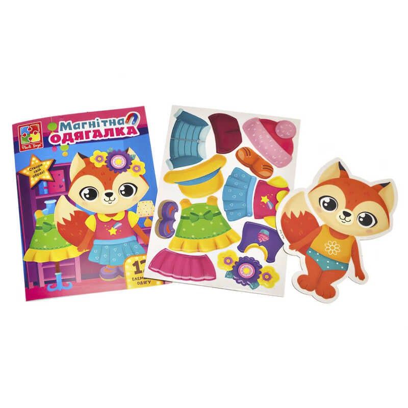 гр Магнітна гра "Лисичка" в папці (укр) VT3204-33 (60) "Vladi Toys"