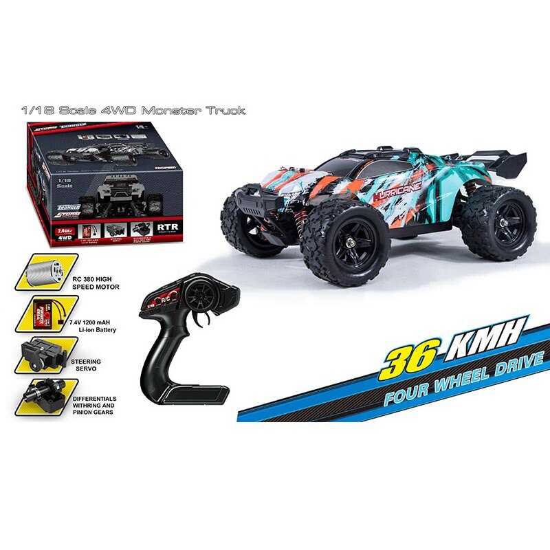 Машина на радіокеруванні HS 18322 (8) акумулятор 7.4 V, USB-кабель, пульт 2.4 G, протиударний корпус, гумові шини, швидкість до 36 км/г, в коробці