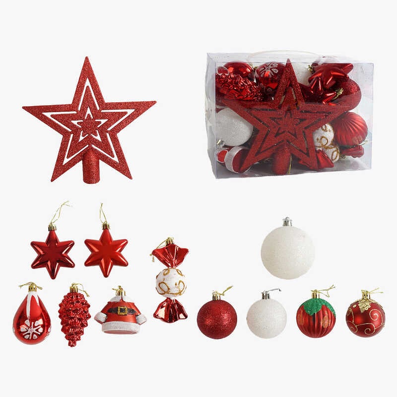 Новорічні прикраси C 67270 (30) 24 штуки, у слюді