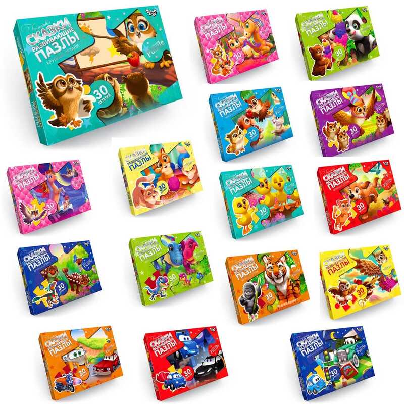 гр Пазли 30 ел. максі с.7 Mx30-07-01,02,03,04...16 ВИДАЄТЬСЯ МІКС ВИДІВ (16) "Danko Toys"